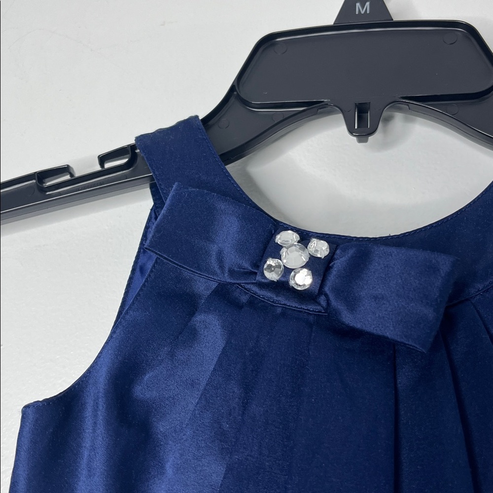 GYMBOREE Girls Navy Blue Dress Holiday Formal - Picture 3 of 11